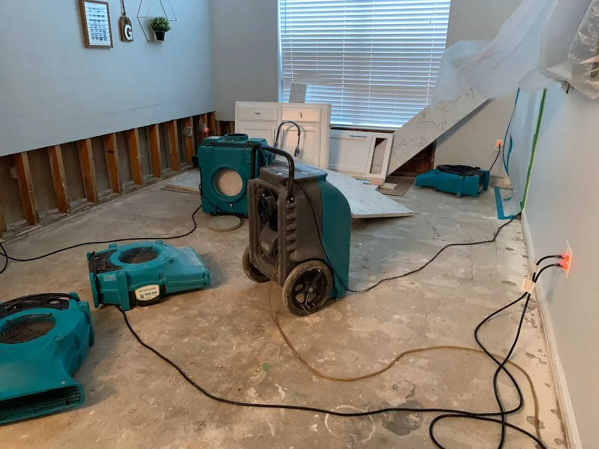 Dehumidifier in flood-cut room for Water Extraction & Removal in Marshalltown